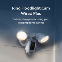 Ring - Floodlight Cam Plus Outdoor Wired 1080p Surveillance Camera - White - Angle