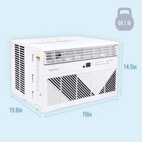 Keystone - 550 Sq. Ft. 12,000 BTU Window Mounted Air Conditioner with Remote Control - White - Angle