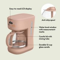 Bella - 12-Cup Programmable Coffee Maker - Blossom - Angle