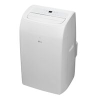 LG - 350 Sq. Ft. Smart Portable Air Conditioner 8,350 BTU - White - Angle