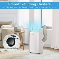 Costway 6350 BTU Portable Air Conditioner Cools up to 350 sq.ft 3-in-1 Air Cooler Fan Dehumidifie... - Angle