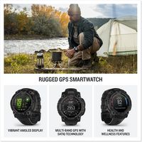 Garmin - Instinct  3 GPS Smartwatch 45 mm AMOLED - Black with Black Band - Angle