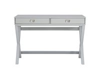 Linon Home Décor - Penrose Two-Drawer Campaign-Style Writing Desk - Gray - Angle