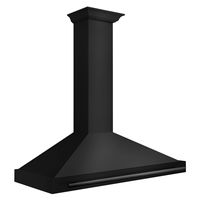 ZLINE - 48 inches - Convertible & Externally Vented - Wall Range Hood - Black stainless steel - Angle