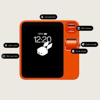 Rabbit - R1 Mobile AI Device - Personal AI Assistant - Leuchtorange - Angle