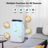 Costway Ashrae 8000 BTU Portable Air Conditioner Cools up to 200 sq.ft & Dehumidifier Function Re... - Angle