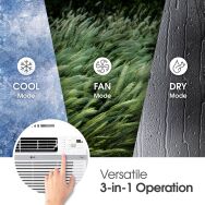 LG - 1,000 Sq. Ft. 18,000 BTU 230V Smart Window Air Conditioner - White - Angle