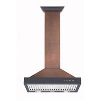 ZLINE - 36 inches - Externally Vented - Wall Range Hood - Hammered Copper/Bronze Accents - Angle