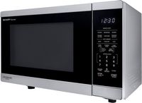 Sharp - 1.4 cu ft Countertop Microwave With Sensor Cooking - Stainless Steel - Angle