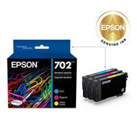 Epson - 702 3-Pack Standard Capacity Ink Cartridges - Cyan/Magenta/Yellow - Angle