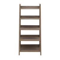 Linon Home Décor - Tennyson Five-Shelf Ladder Bookcase - Gray - Angle