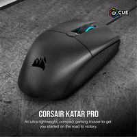 CORSAIR - KATAR PRO Ultra-Light Wired Optical Gaming Ambidextrous Mouse - Wired - Black - Angle