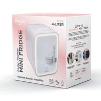 Cooluli - Glow Beauty 4L Mini Fridge with Mirror LED - White - Angle