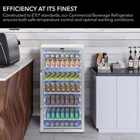 Whynter - Freestanding 8.1 cu. ft. Stainless Steel Commercial Beverage Merchandiser Refrigerator ... - Angle