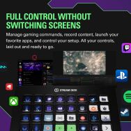 Elgato - Stream Deck XL Wired Keypad with Back Lighting - Black - Angle