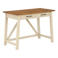 OSP Home Furnishings - Milford Rustic Writing Desk - Antique White - Angle