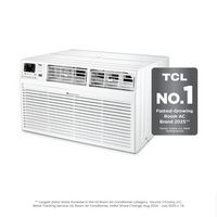 TCL - 350 Sq. Ft. 8,000 BTU Smart Through-the-Wall Air Conditioner with Wi-Fi and Remote - White - Angle
