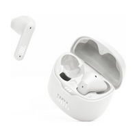 JBL - Tune Flex 2 True Wireless Noise Cancelling Earbuds - Black - White - Angle