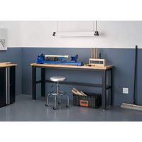 TRINITY | 72x19 | Wood Top Workbench - Black - Angle