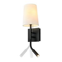 Globe Electric - 1-Light Plug-In or Hardwired Wall Sconce with Reading Light, USB-A Port, USB-C P... - Angle