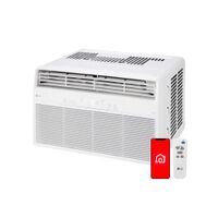 LG - 350 Sq. Ft. 8,000 BTU Smart Window Air Conditioner - White - Angle