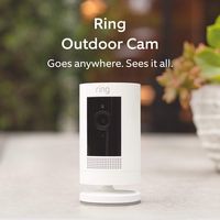 Ring - 2-Pack Outdoor Cam (Stick Up Cam) Indoor/Outdoor Wire Free 1080p Security Camera - White - Angle