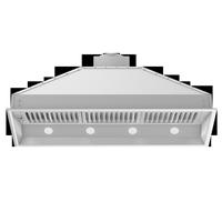 ZLINE - 46 inches - Externally Vented - Range Hood Insert - Brushed Stainless Steel - Angle