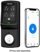 Lockly - Model 7S Deadbolt Smart Lock with Touchscreen/Key Access/Auto Lock/Bluetooth App Control... - Angle