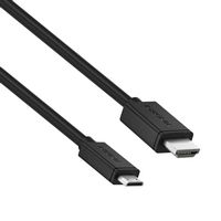 Insignia™ - 4' High-Speed HDMI-to-Mini HDMI Cable - Black - Angle