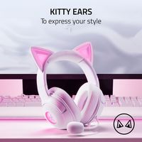 Razer - Kraken Kitty V2 Wired Gaming Headset for PC, Mac, Nintendo Switch, Steam Deck, Mobile, an... - Angle