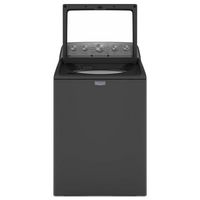 Maytag - 4.7 Cu. Ft. High Efficiency Top Load Washer with Extra Power Button - Volcano Black - Angle