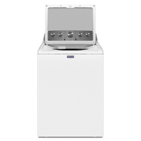 Maytag - 4.8 Cu. Ft. High Efficiency Top Load Washer with Steam and Extra Power Button - White - Angle
