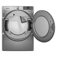 Whirlpool - 7.4 Cu. Ft. Stackable Smart Electric Dryer with Wrinkle Shield Option - Silver - Angle