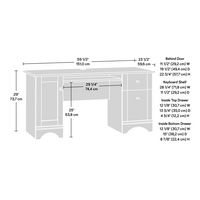 Sauder - Computer Desk with Cherry Top Finish - Soft White - Angle