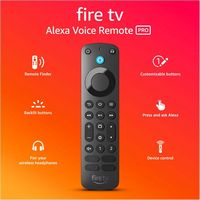 Amazon - Fire TV Remote Pro with remote finder, Alexa, TV controls, and backlit buttons (requires... - Angle