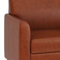 Alamont Home - Hercules Diplomat Contemporary Leather/Faux Leather Reception Chair - Cognac - Angle