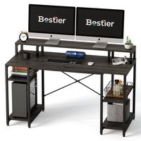 Bestier Gaming Monitor Shelf Desk with Storage -55