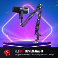 FIFINE AM8T Gaming Microphone Bundle – Studio-Quality Sound, USB/XLR, RGB Lighting, Arm Boom Stand - Angle