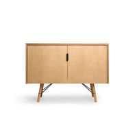 Burrow - Serif Mid Century Modern Credenza - Oak - Angle