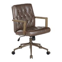 OSP Home Furnishings - Waltham Office Chair - Chocolate - Angle