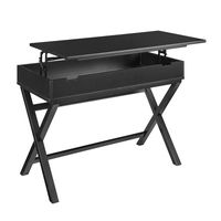 Linon Home Décor - Penrose Campaign-Style Lift-Top Desk - Black - Angle