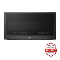 LG - 2.0 Cu. Ft. Over-the-Range Smart Microwave with Sensor Cooking and EasyClean - Black Stainle... - Angle