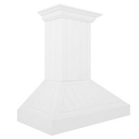 ZLINE - 30 inches - Convertible & Recirculating - Wall Range Hood - Bright White - Angle