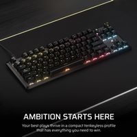 CORSAIR - K70 CORE TKL Compact Wired RGB Pre-Lubed Linear Mechanical Switches Gaming Keyboard wit... - Angle