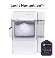 GE Profile - Opal 2.0 Ultra Nugget Ice Maker with Side Tank and Scale Inhibiting Filter - Stone W... - Angle