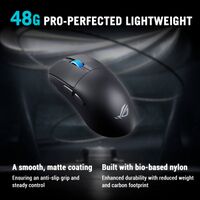 ASUS - ROG Harpe II Ace Ultralight Optical Gaming Mouse with ROG SpeedNova Wireless Technology - ... - Angle