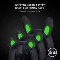 Razer - Kraken Kitty V2 Pro Wired Gaming Headset for PC, Mac, Playstation - Black - Angle