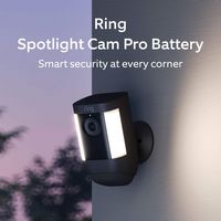 Spotlight Cam Pro, Battery with 2K Video and Ring Vision, LED Lights, Dual-Band Wifi, and 3D Moti... - Angle