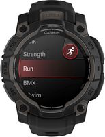 Garmin - Instinct  3 GPS Smartwatch 45 mm AMOLED - Black with Black Band - Angle