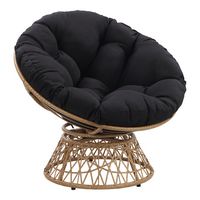 OSP Home Furnishings - Papasan Chair - Black - Angle